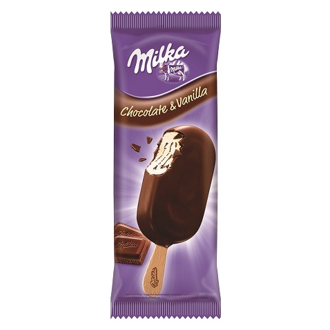 Milka vanilka+ plátky čokolády